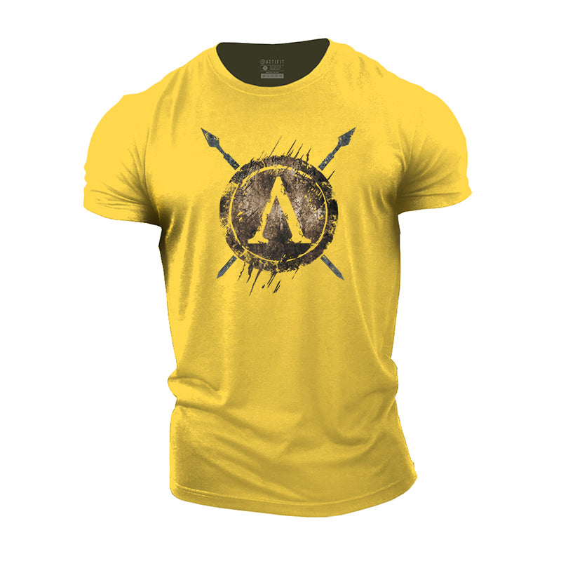 Spartan 'A' Shield Graphic Men's Fitness T-shirts