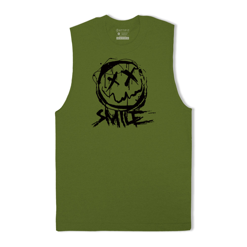 Happy Face Graphic Tank Top