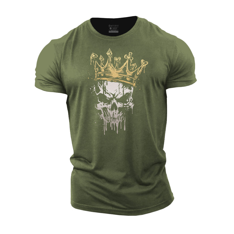 Poker Crown Skull Cotton T-Shirt