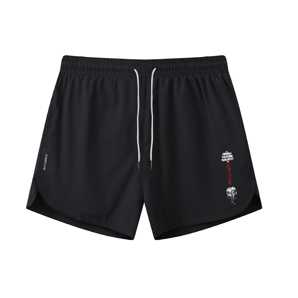 Skull Dumbbell Athletic Quick-Dry Shorts