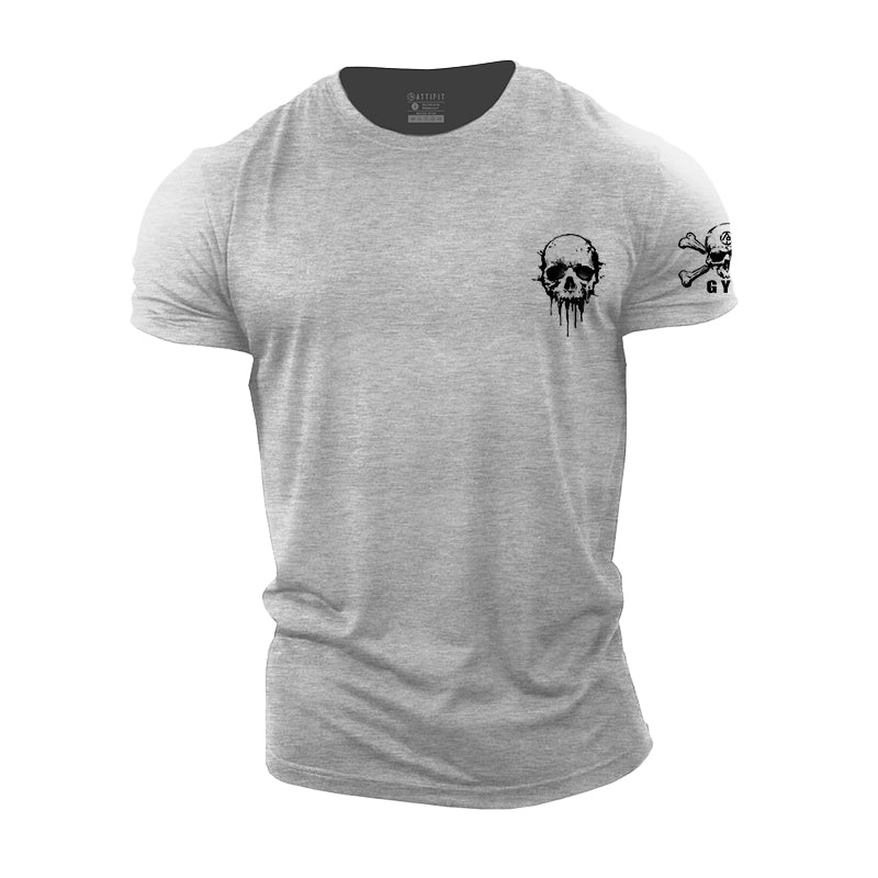 Mini Skull Graphic Men's Cotton T-Shirt