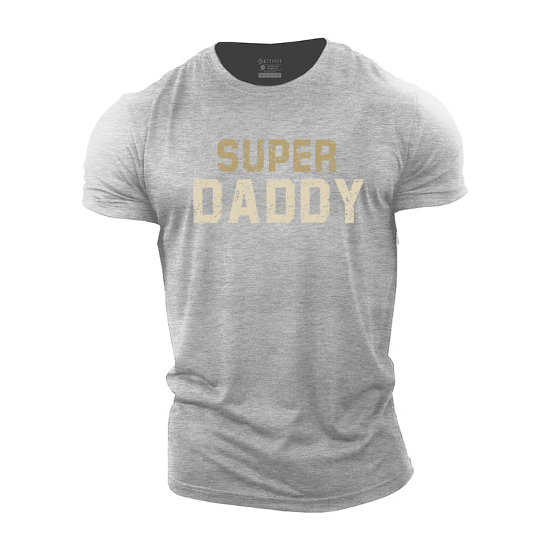 Super Daddy Graphic Cotton T-Shirts