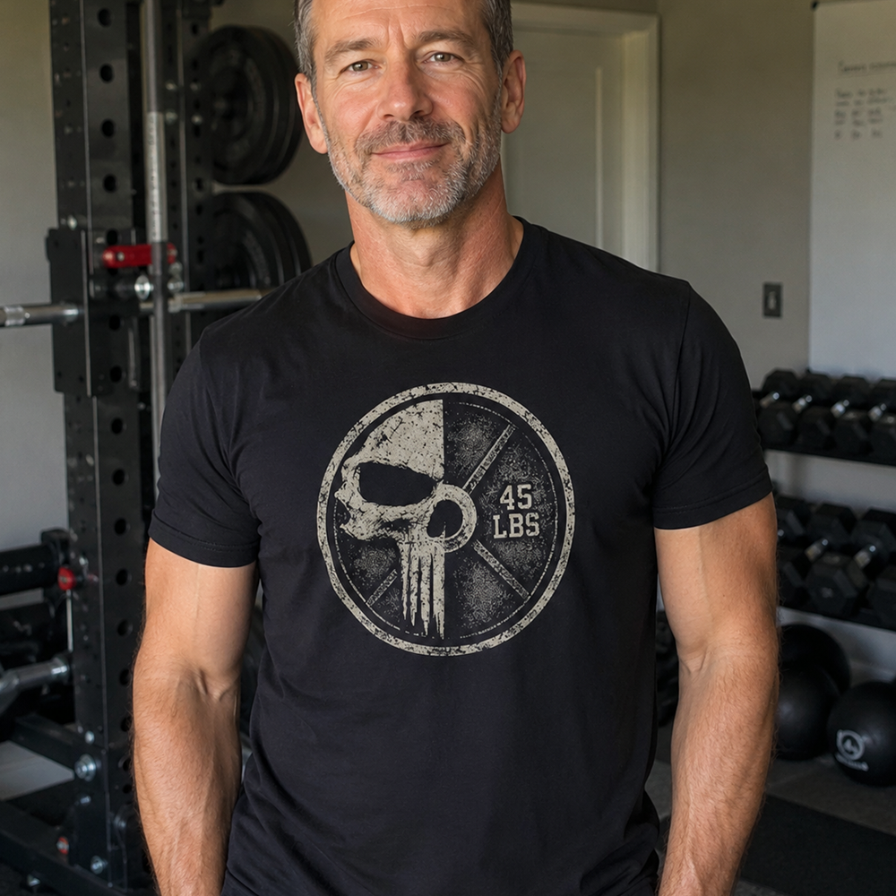 Skull Barbell Strength Cotton T-Shirt