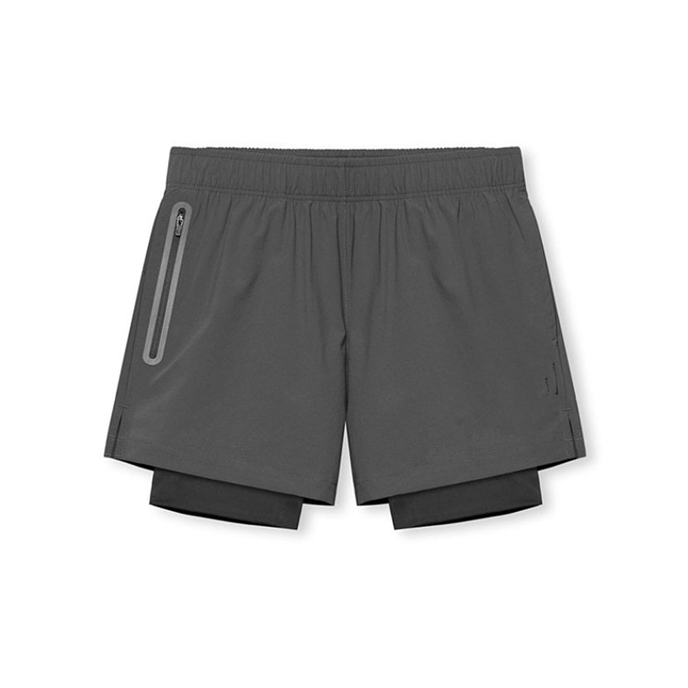 Men’s 2 in 1 Quick Dry Workout Shorts - Grey
