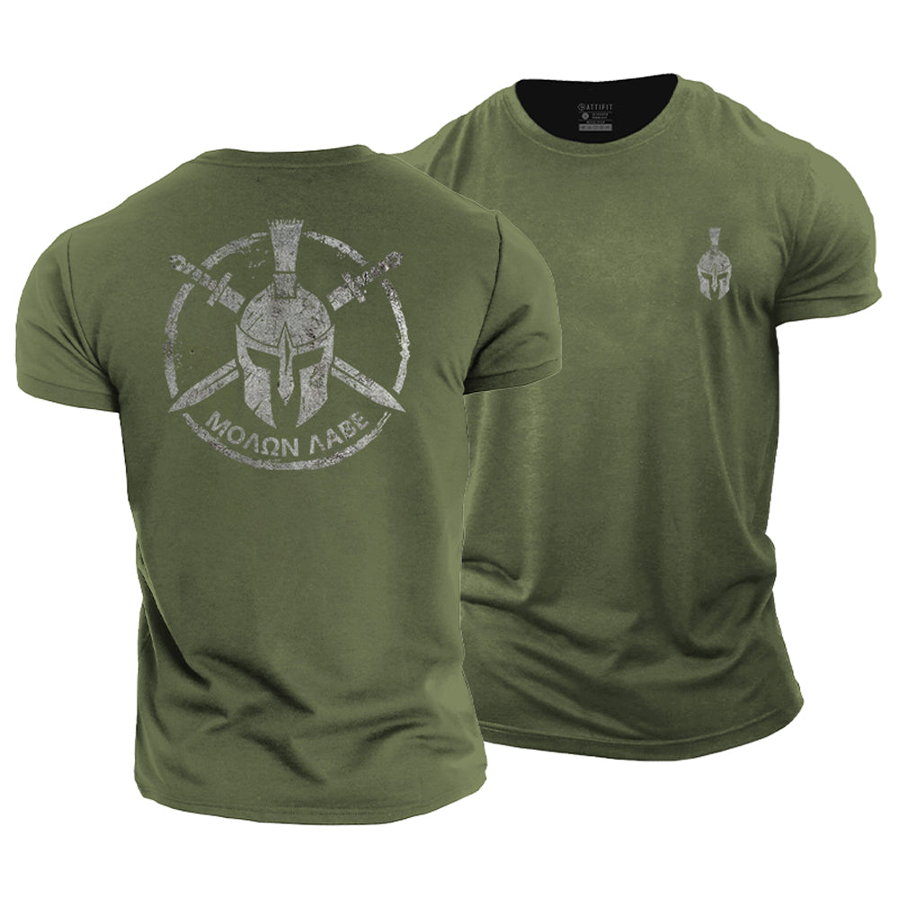 Molon Labe Graphic Cotton T-Shirt
