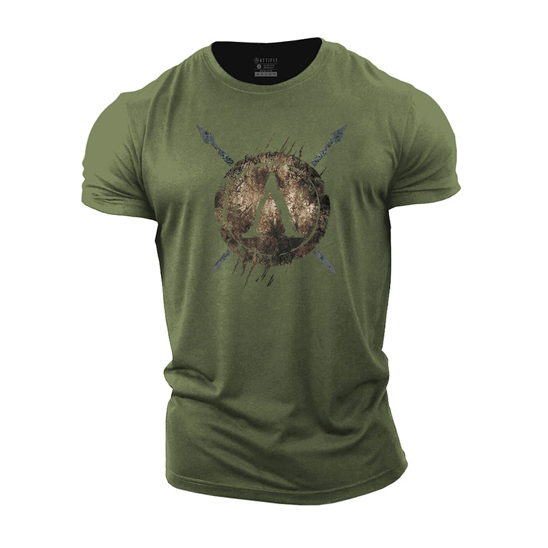 Spartan 'A' Shield Cotton T-Shirt