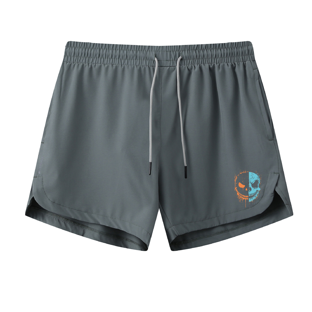 Two-Color Smiley Face Athletic Quick-Dry Shorts