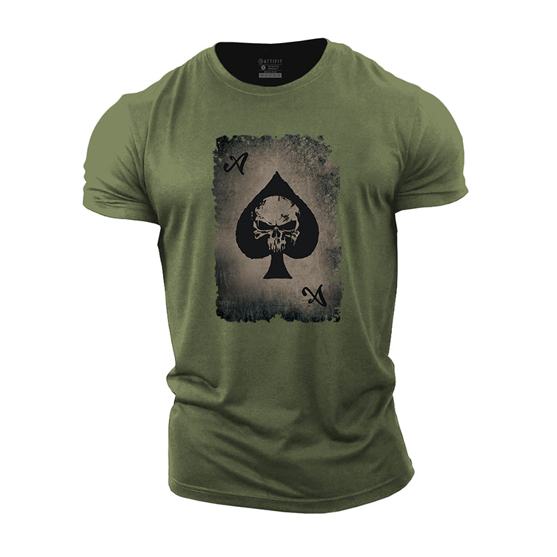 Skull Ace of Spades Cotton T-Shirt