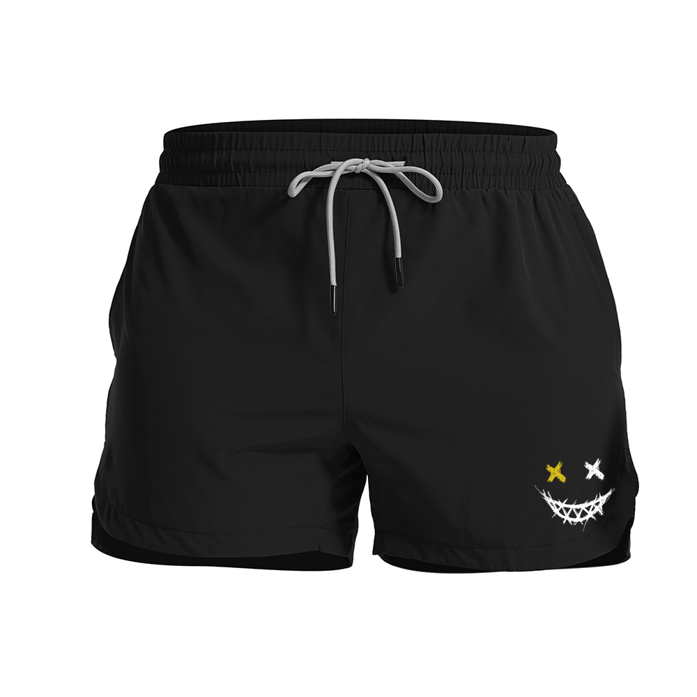Smiley Athletic Quick-Dry Shorts