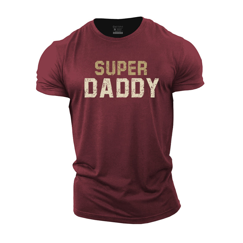 Super Daddy Graphic Cotton T-Shirts