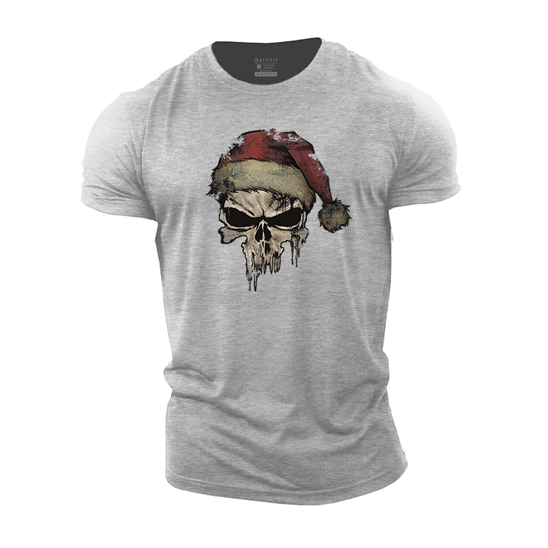 Christmas Skeleton Cotton T-Shirt