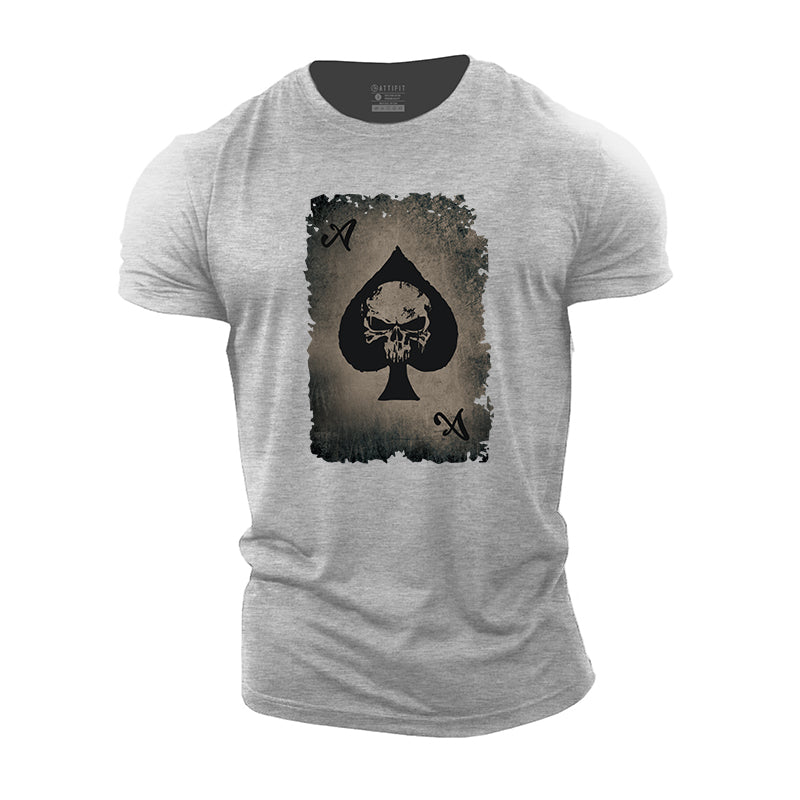 Skull Ace of Spades Cotton T-Shirt