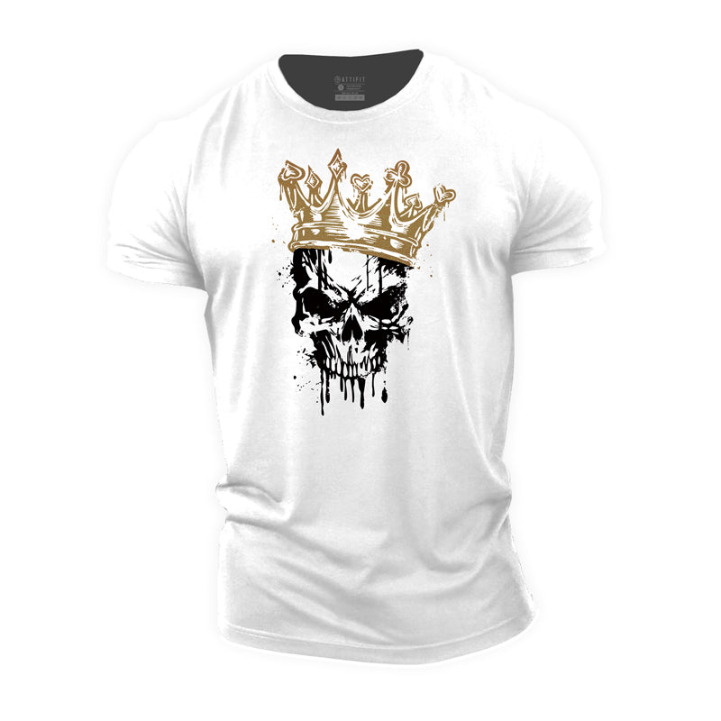 Poker Crown Skull Cotton T-Shirt