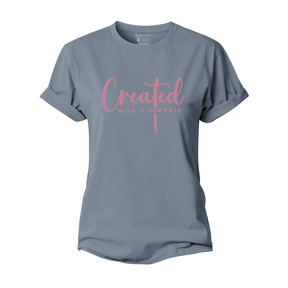Created with A Purpose Women's Cotton T-Shirt