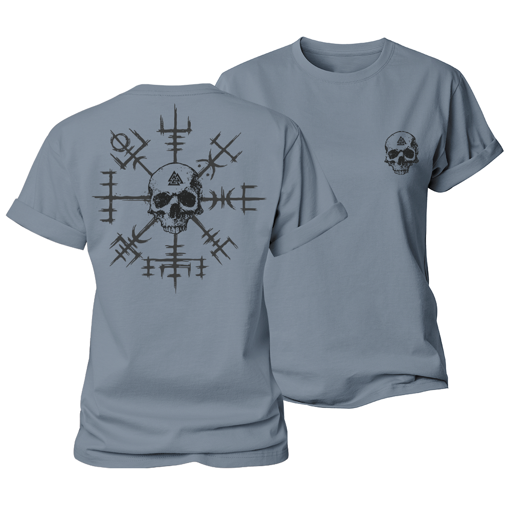 Viking Compass Skull Women's Cotton T-Shirt