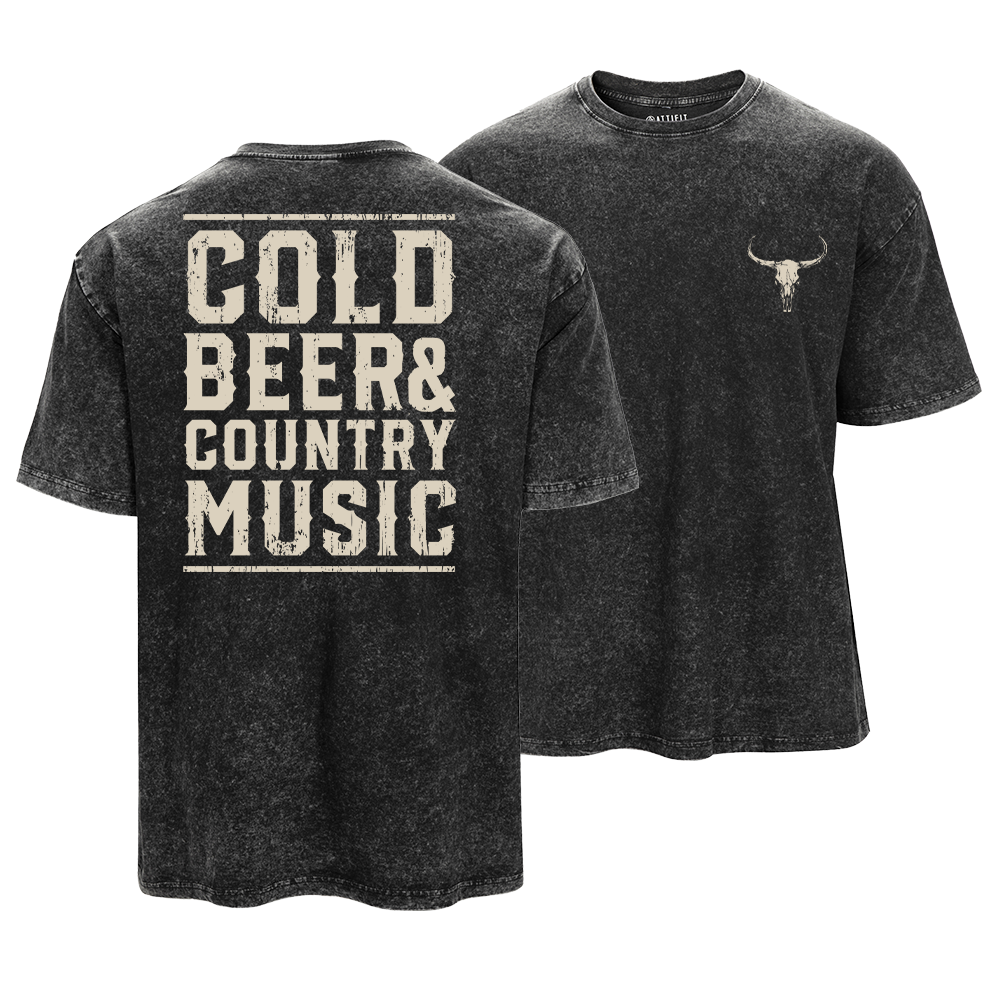 Cold Beer and Country Music Vintage T-Shirt