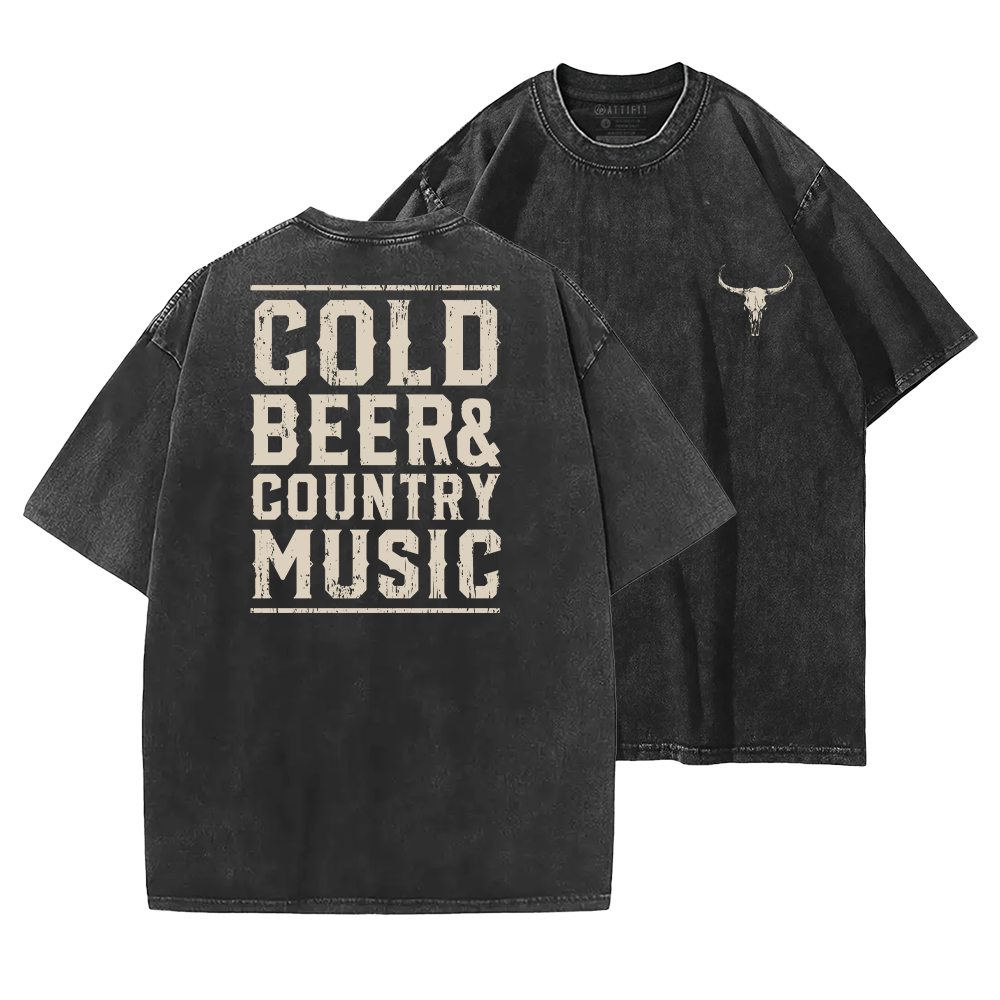 Cold Beer and Country Music Vintage T-Shirt