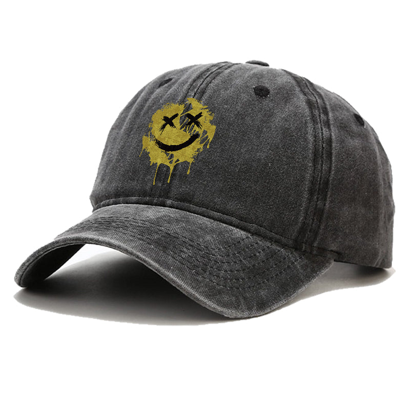Crack Smiley Vintage Cap