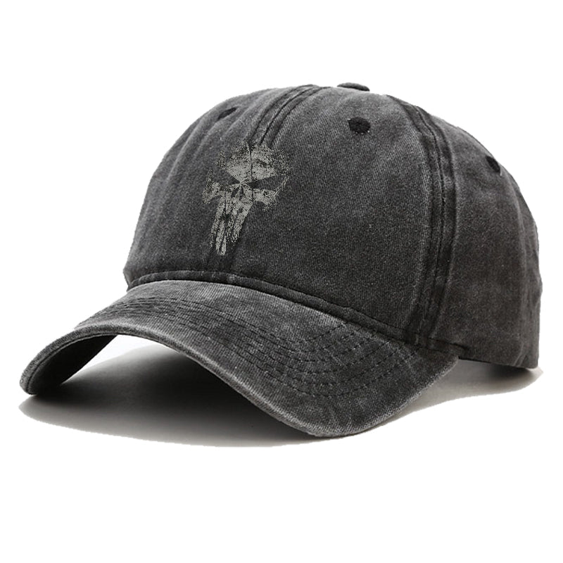 Broken Punisher Skull Vintage Cap