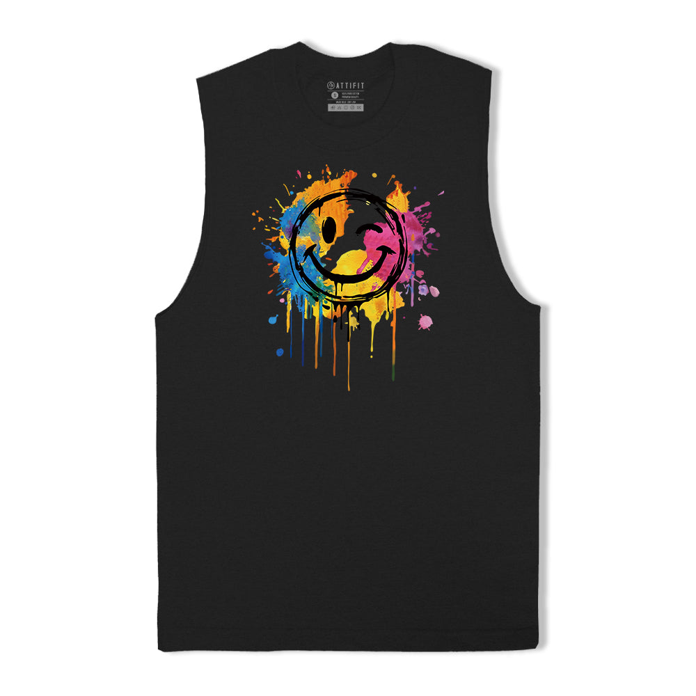 Colorful Smiley Face Tank Top