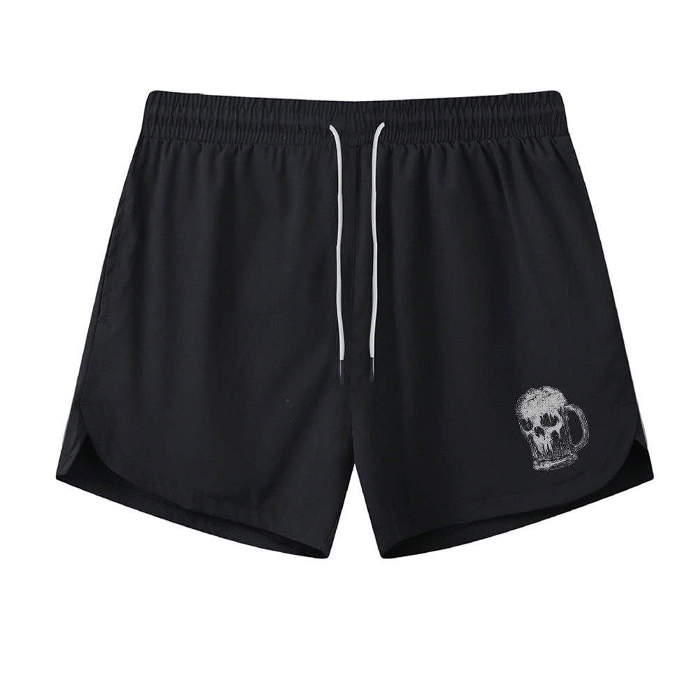 Skull & Suds Athletic Quick-Dry Shorts