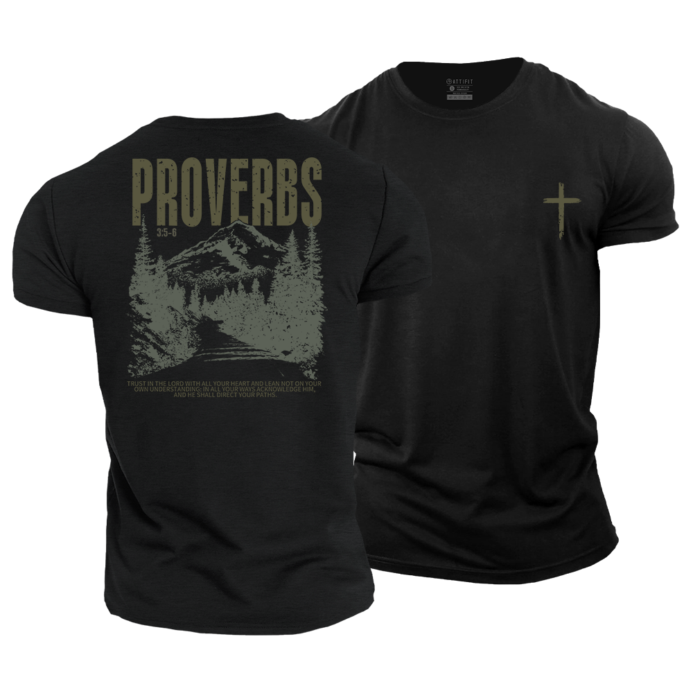 Proverbs 3:5-6 Cotton T-Shirt