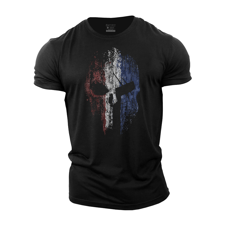 Warrior Skull Cotton T-Shirt