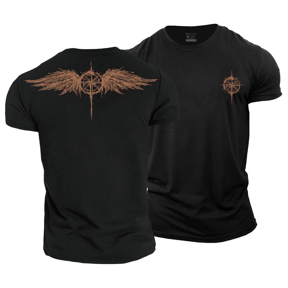 Compass Wings Cotton T-Shirt
