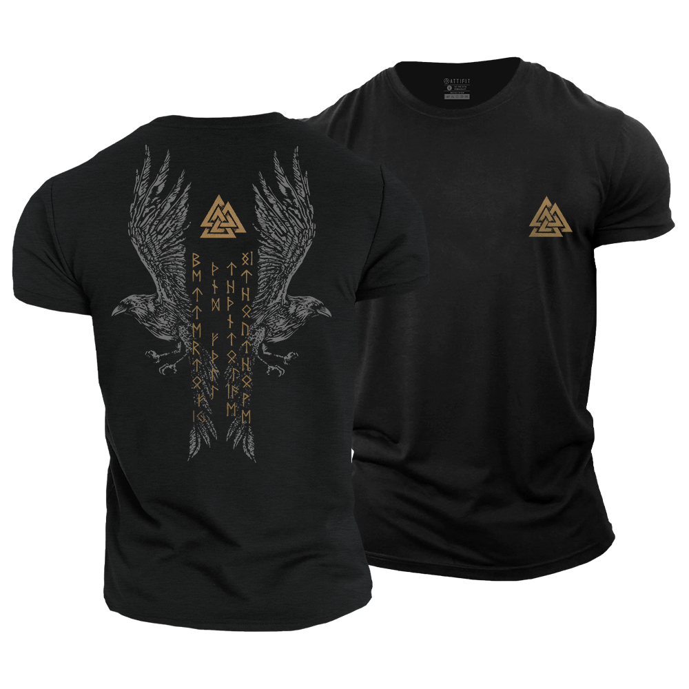 Viking Raven Cotton T-Shirt