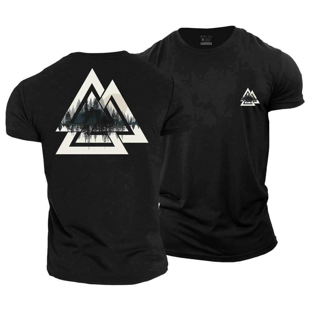 Valknut Landscape Cotton T-Shirt
