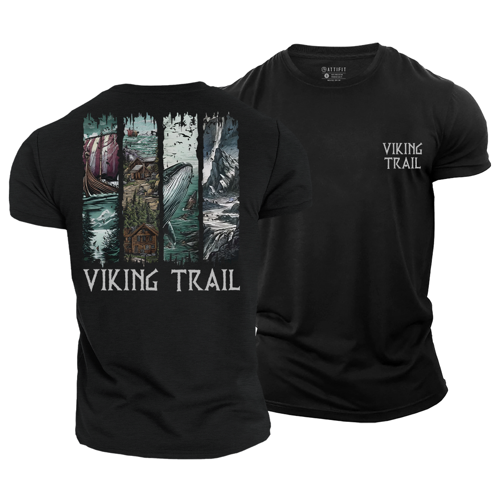 Wikinger-Grafik-T-Shirts aus Baumwolle