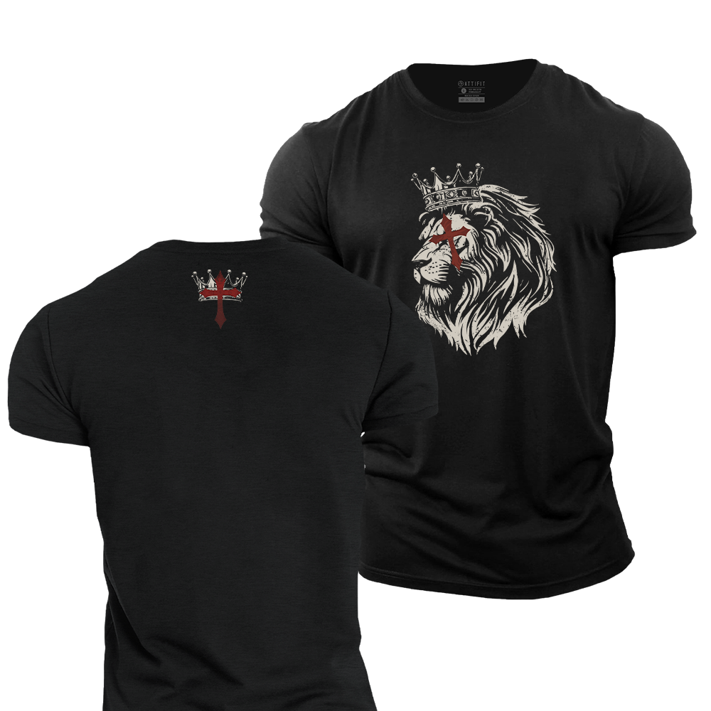 Lion Cross Cotton T-Shirt