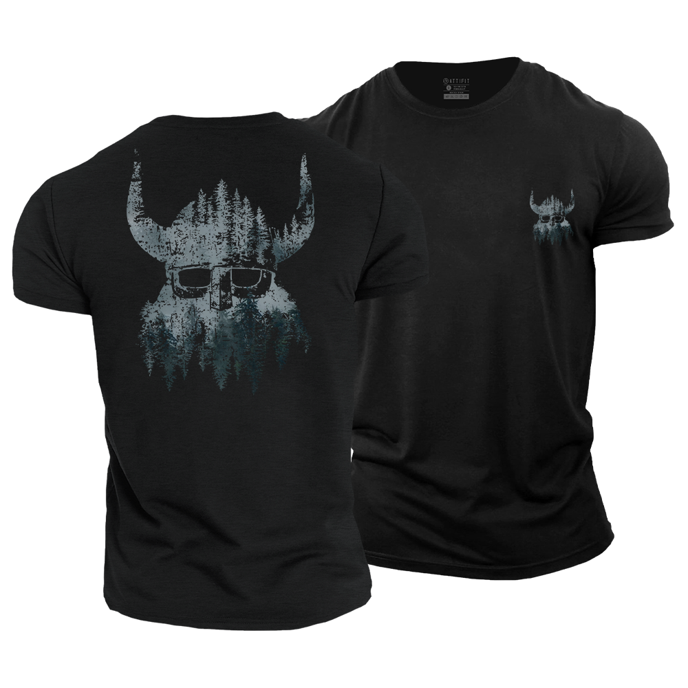 Horned Forest Warrior Cotton T-Shirt