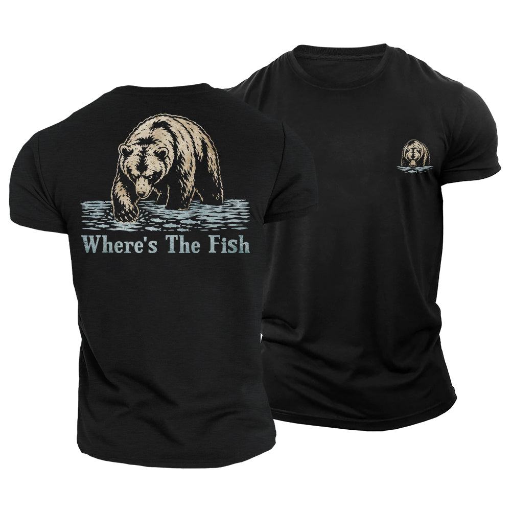 Bear Wants Fish Cotton T-Shirt