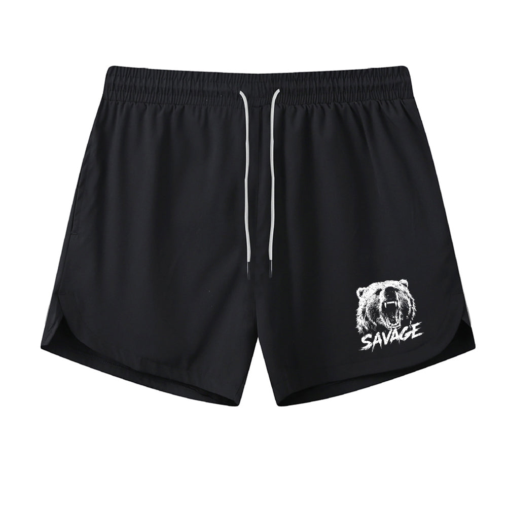 Savage Beast Bear Athletic Quick-Dry Shorts