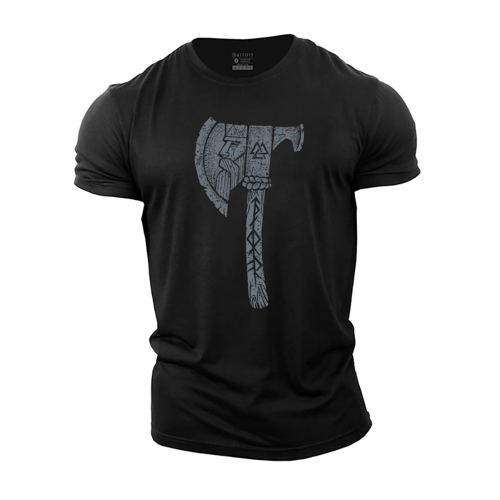 Viking Rune Axe Cotton T-Shirt