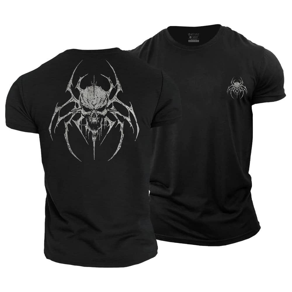 Spider Skull Cotton T-Shirt