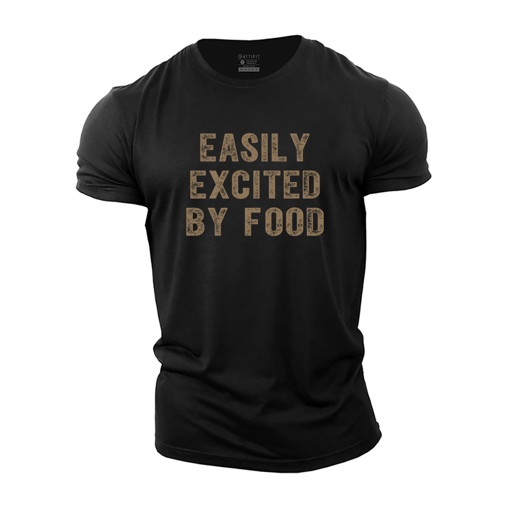 Easily Excited by Food Cotton T-Shirt