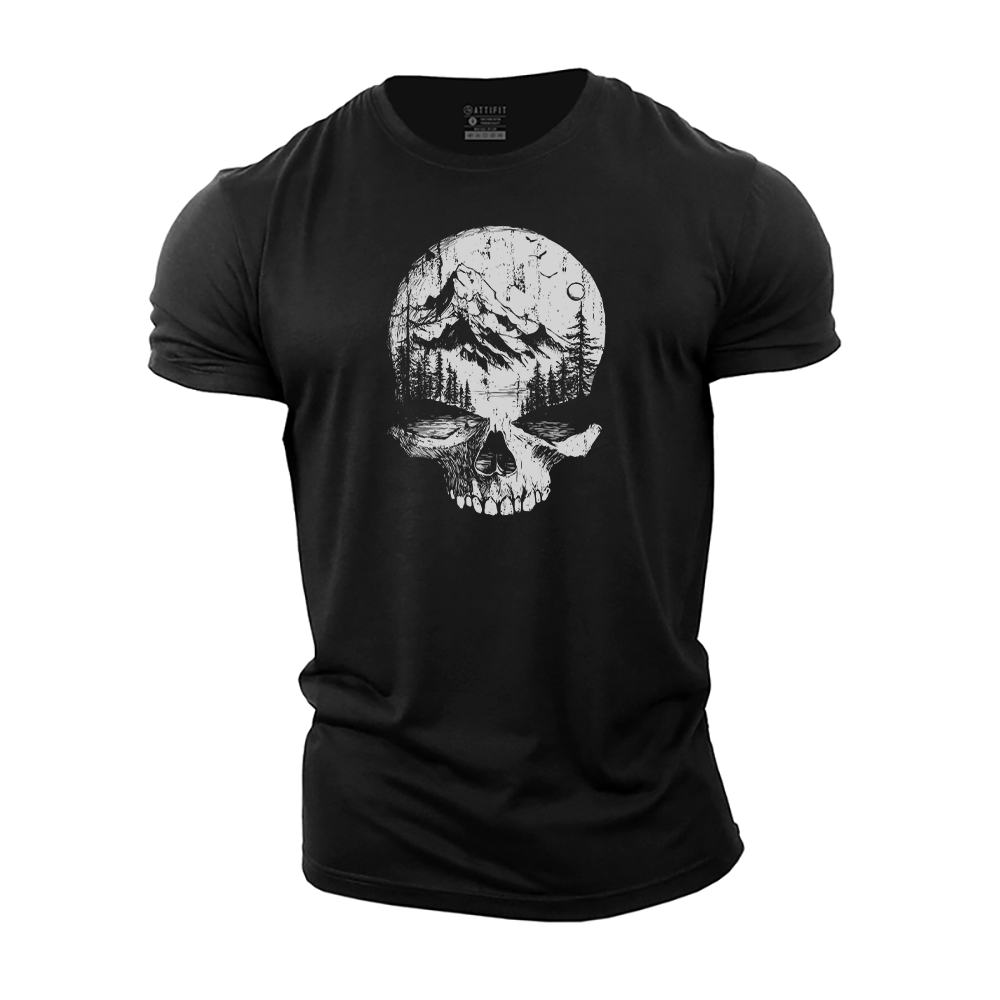 Skull Landscape Cotton T-Shirt