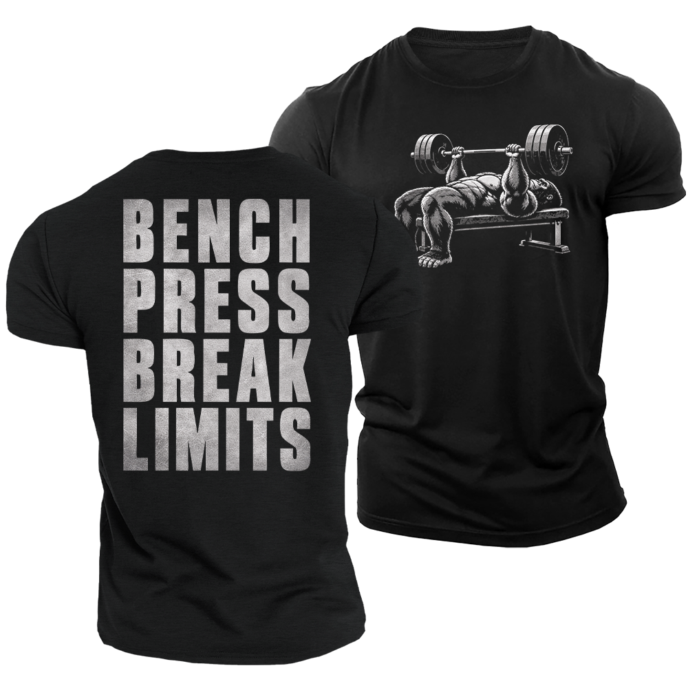 Gorilla Bench Press Cotton T-Shirt