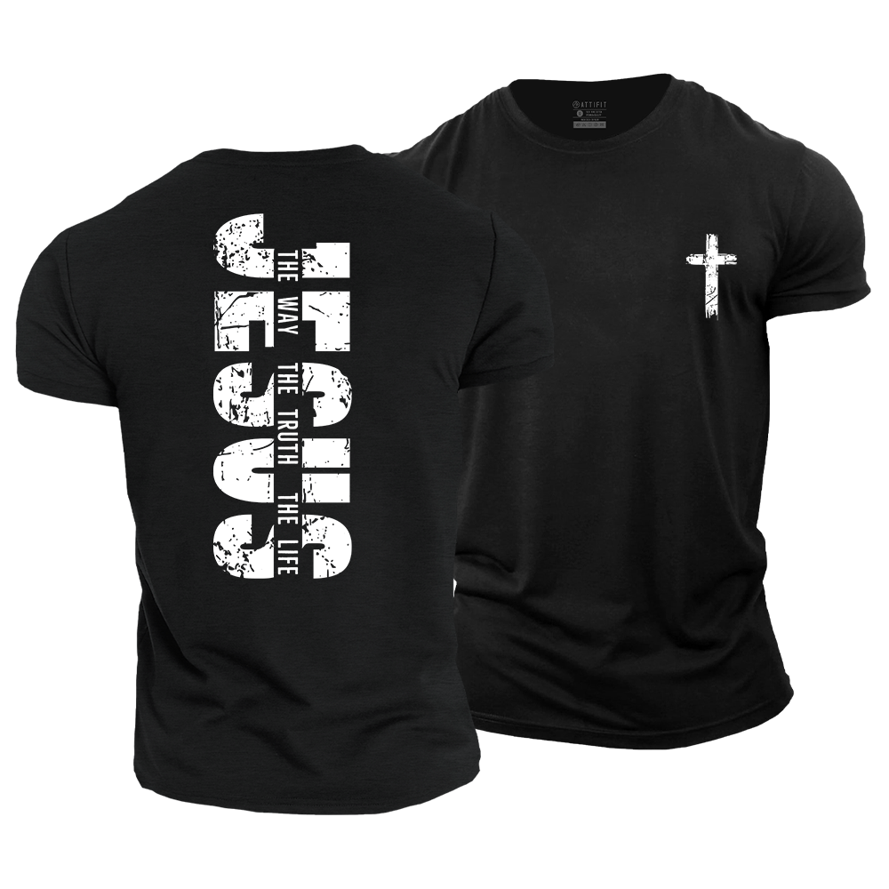 Jesus, The Way The Truth The Life Cotton T-Shirt