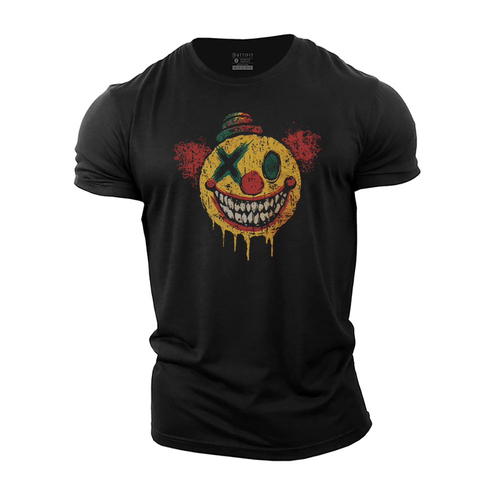 Funny Clown Smiley Cotton T-Shirt