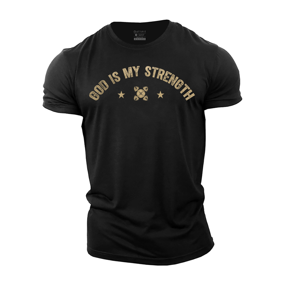 God Is My Strength Cotton T-Shirt