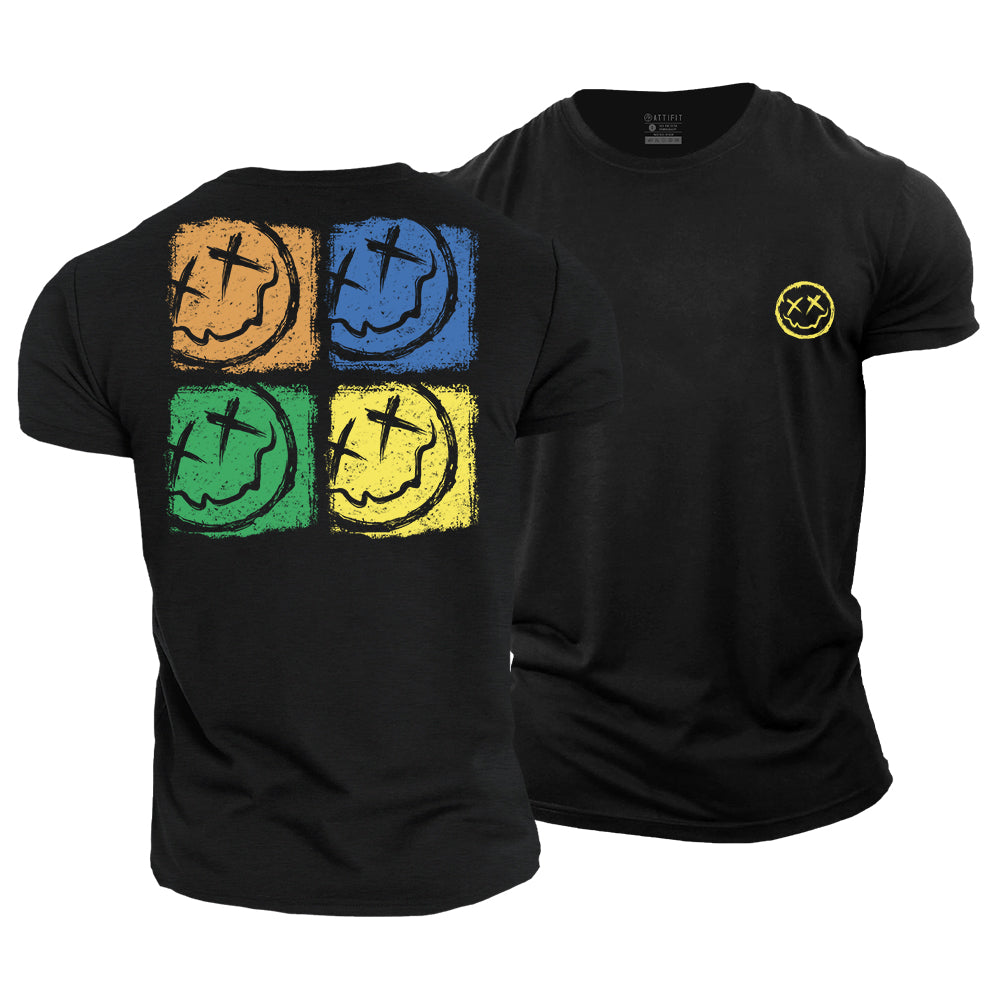 Smiley Poster Cotton T-Shirt