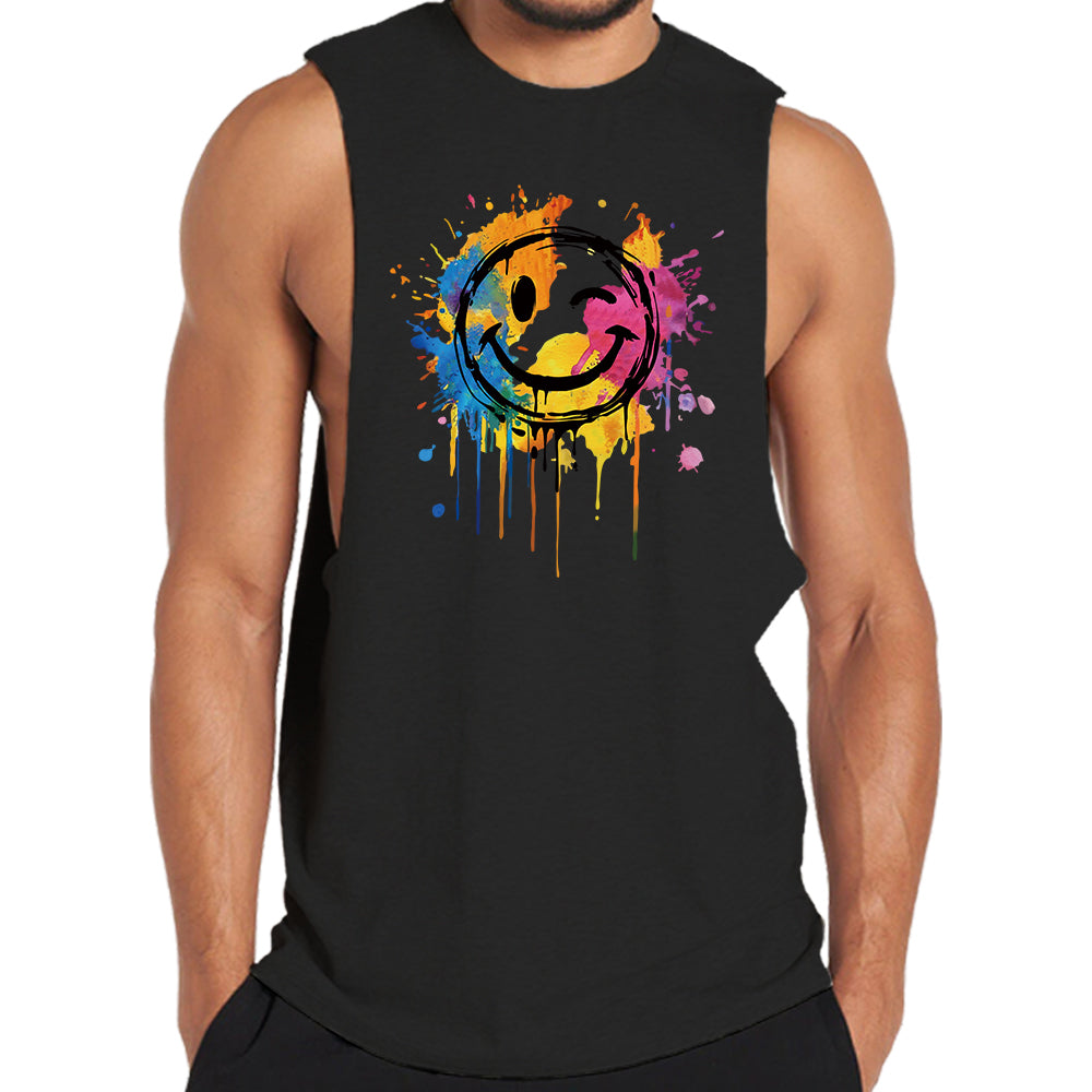 Colorful Smiley Face Tank Top