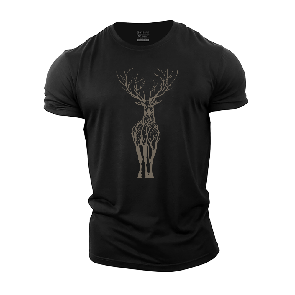 Forest Deer Cotton T-Shirt