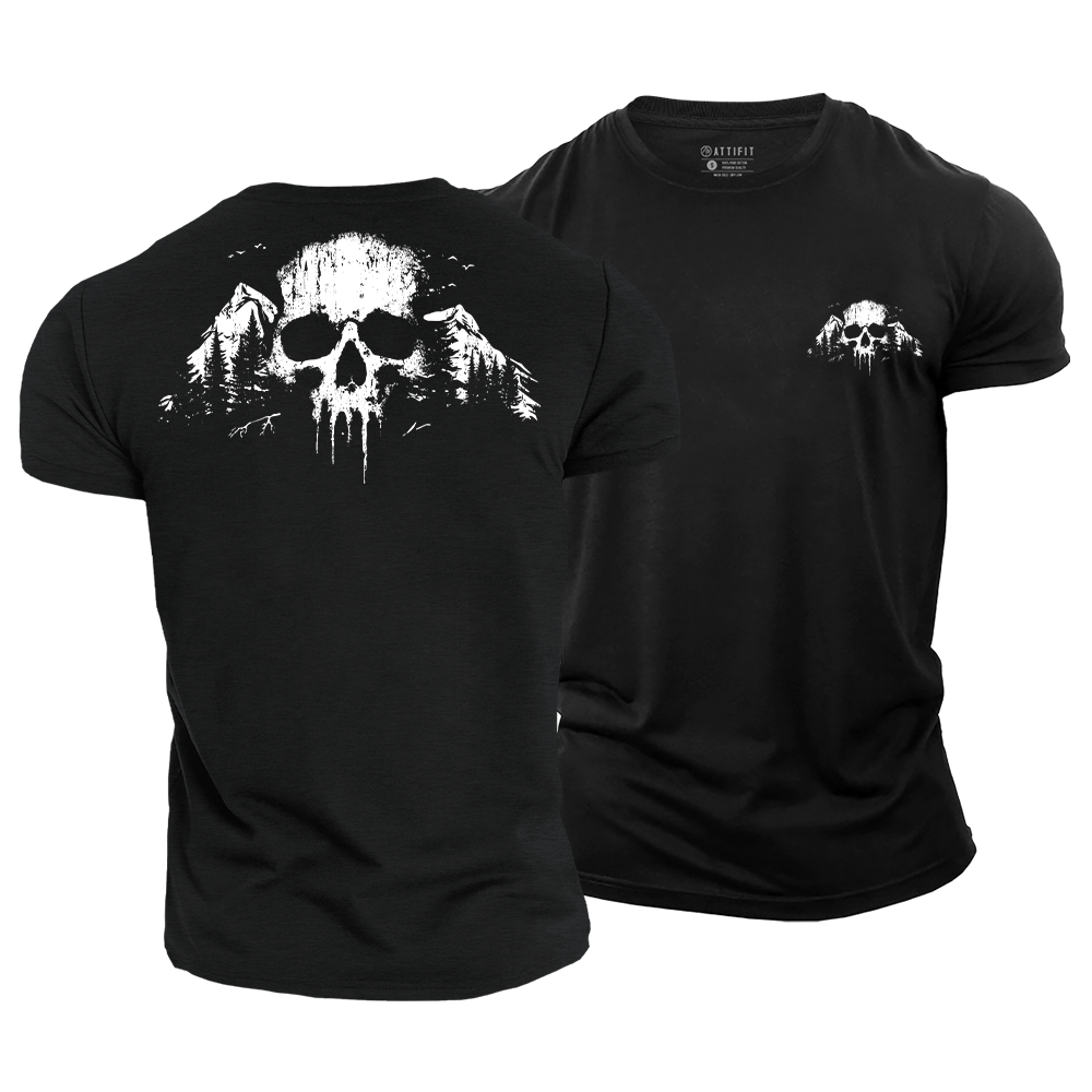 Skull Pine Summit Cotton T-Shirt