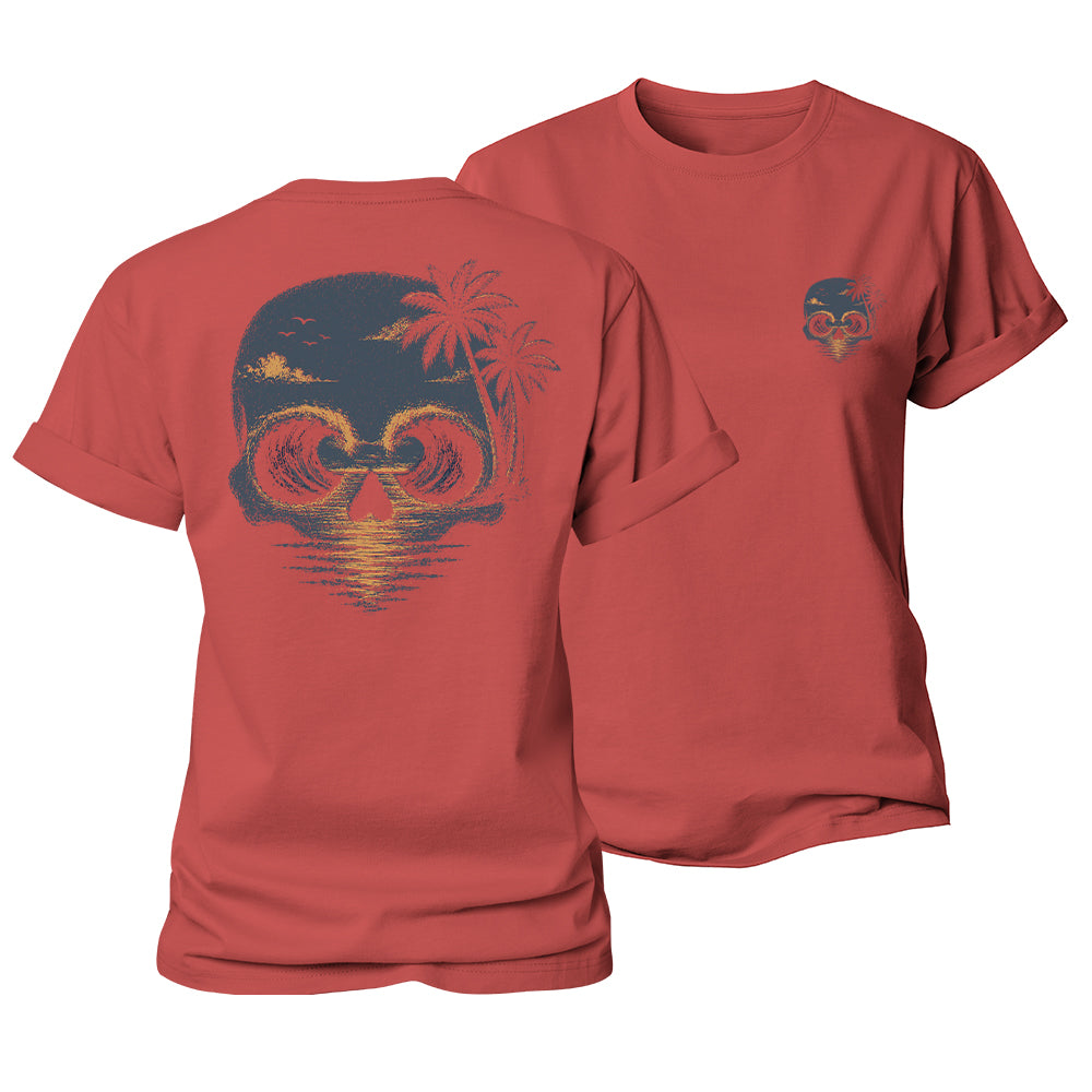Ocean Skull Escape Women's Cotton T-Shirt