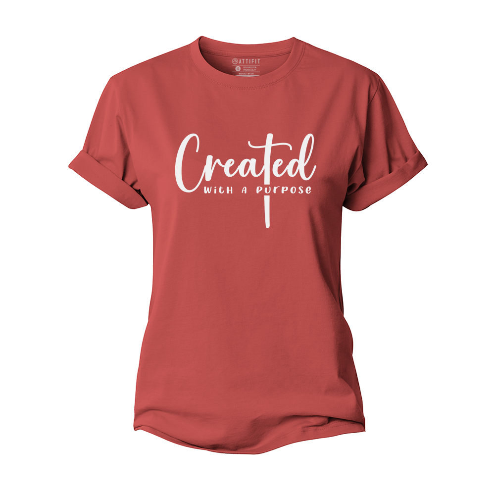 Created with A Purpose Women's Cotton T-Shirt