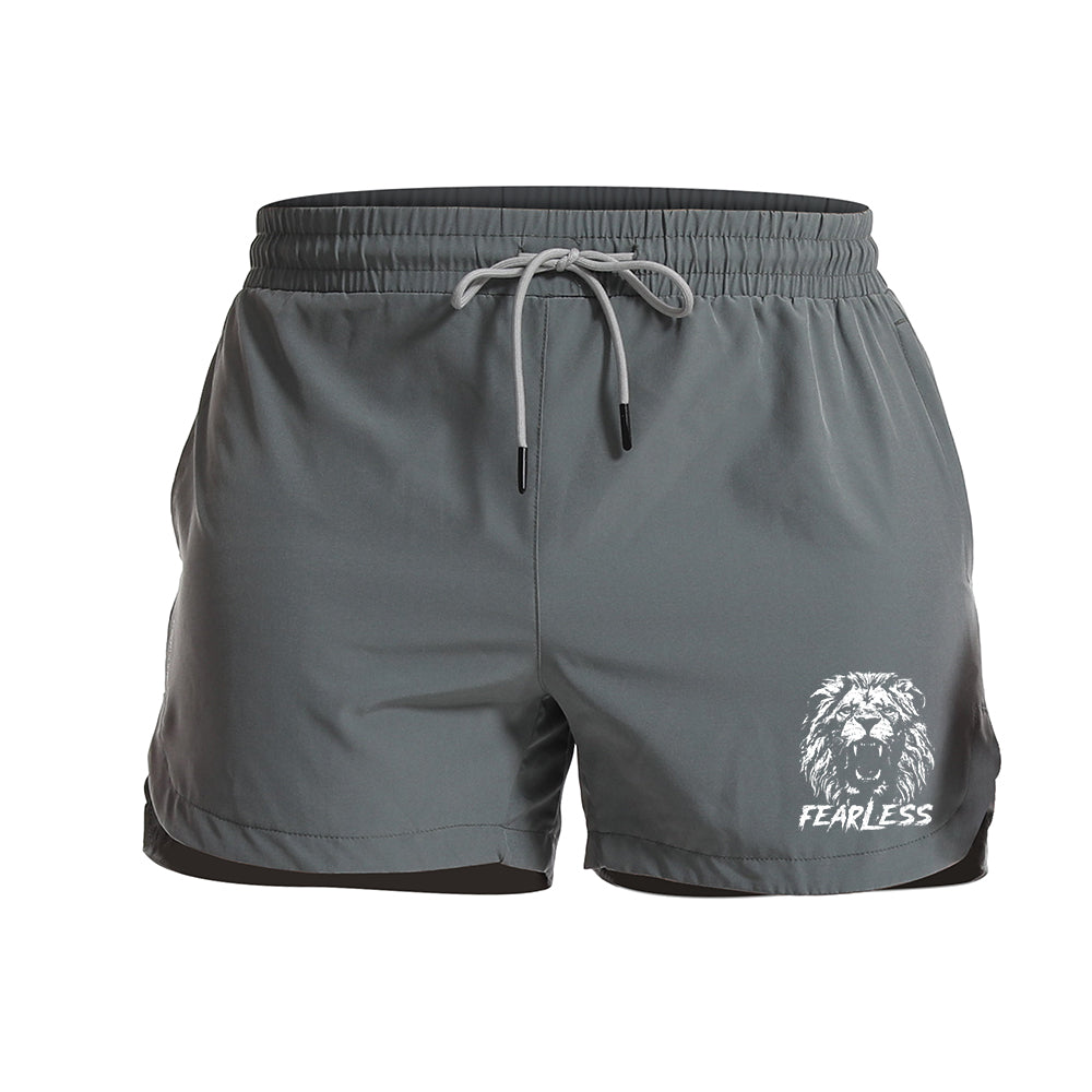 Fearless Lion Athletic Quick-Dry Shorts